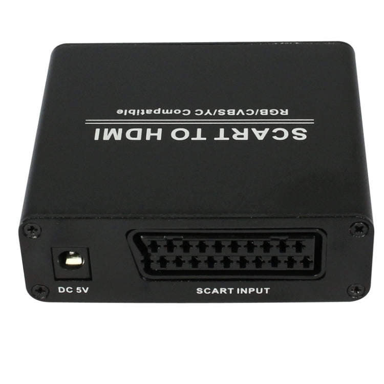 HDV-8D SCART to HDMI 720P / 1080P HD Video Converter Adapter Scaler Box(Black)