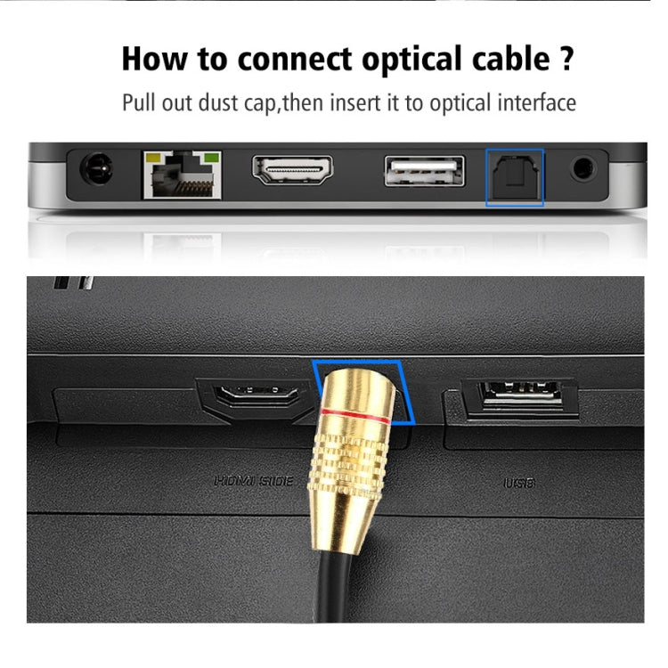 Digital Audio Optical Fiber Toslink Cable, Cable Length: 3m, OD: 5.0mm