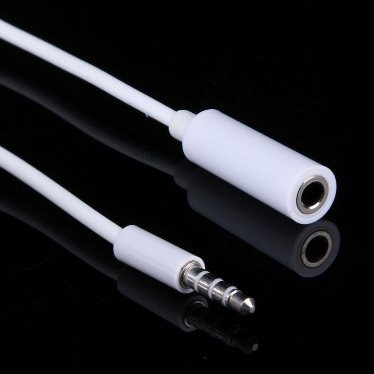 3.5mm Male to 2 Female Plug Jack Stereo Audio Cable for iPhone 6S & 6S Plus & 6 & 6 Plus & 5, iPad Air 2 & Air, Samsung, iPod Laptop, MP3, Length: 24cm(White)