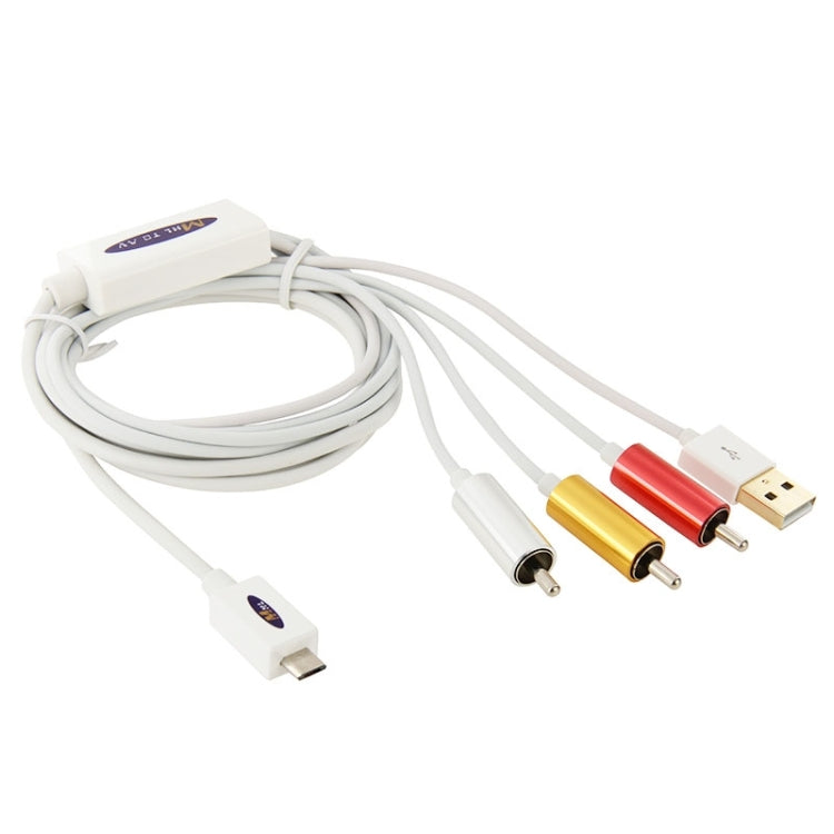 MHL Micro USB to RCA HDTV Adapter AV Cable, For Galaxy S IV / i9500 / S III / i9300 / Note II / N7100