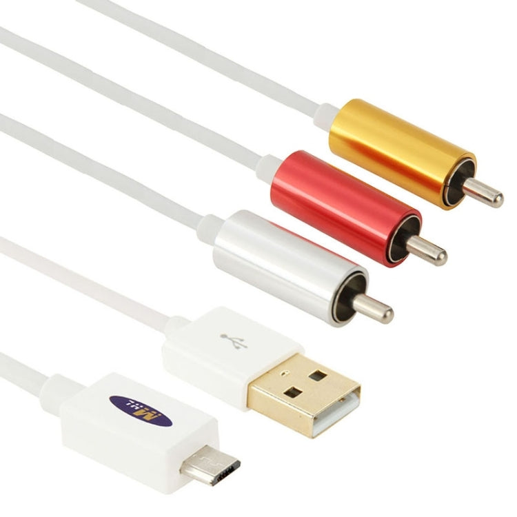 MHL Micro USB to RCA HDTV Adapter AV Cable, For Galaxy S IV / i9500 / S III / i9300 / Note II / N7100