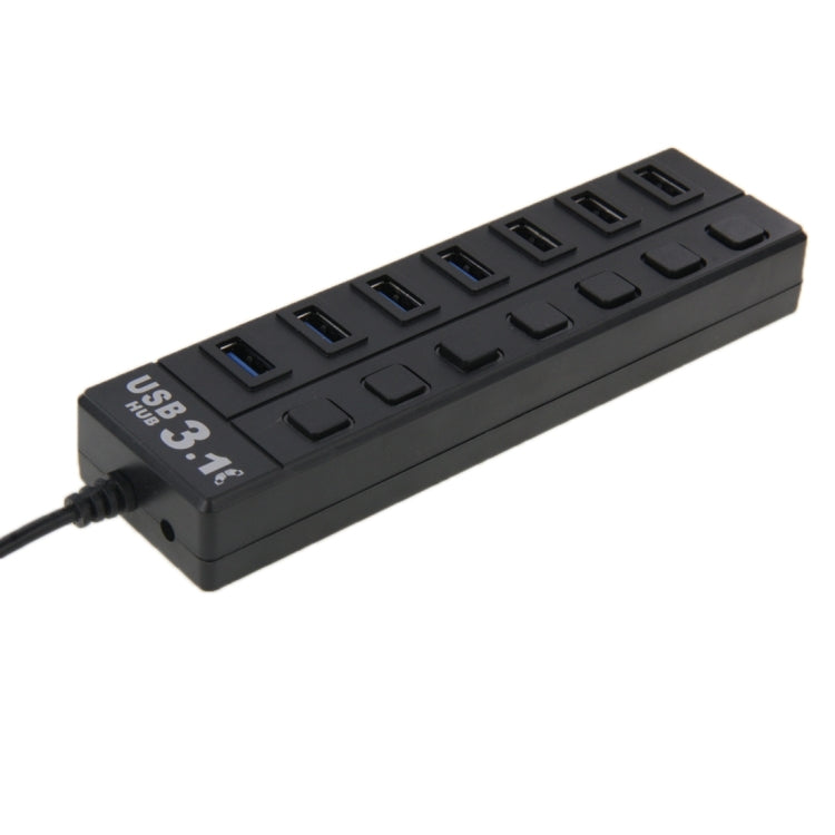 USB-C 3.1 / Type-C 7 Ports USB 3.0 Mini USB HUB with Individual Switches