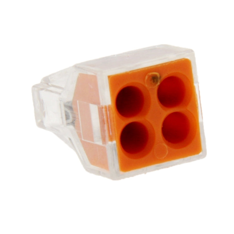 10 PCS 4 Pin Junction Box Push-in Wire Connector for Sectional Area 1-2.5 Square Millimeter Hard Wire