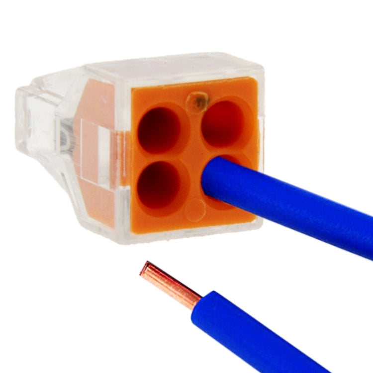 10 PCS 4 Pin Junction Box Push-in Wire Connector for Sectional Area 1-2.5 Square Millimeter Hard Wire