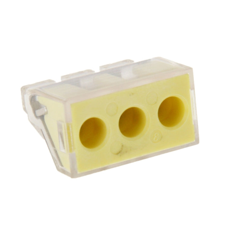 10 PCS 3 Pin Junction Box Push-in Wire Connector for Sectional Area 2.5-6 Square Millimeter Hard Wire