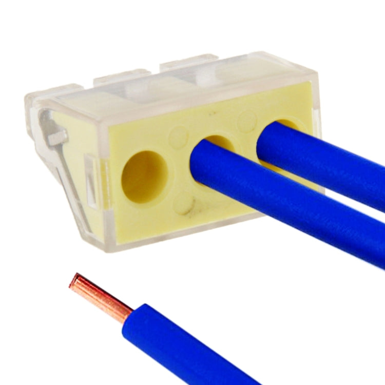 10 PCS 3 Pin Junction Box Push-in Wire Connector for Sectional Area 2.5-6 Square Millimeter Hard Wire
