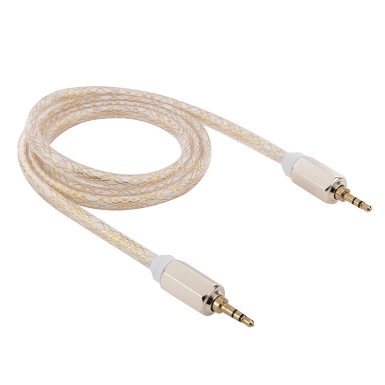 Gold Plated 3.5mm Male to Male Plug Jack Stereo Audio AUX Cable for iPhone 6S & 6S Plus & 6 & 6 Plus & 5, iPad Air 2 & Air, Samsung, iPod Laptop, MP3, Length: about 1m