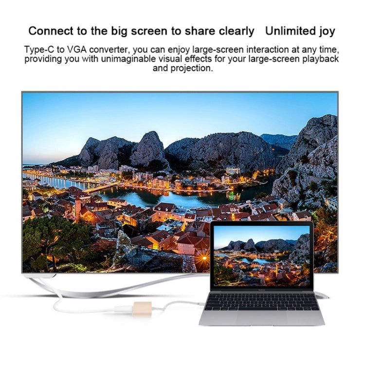 10cm USB-C / Type-C 3.1 to HDMI Adapter Cable, For Galaxy S8 & S8 + / LG G6 / Huawei P10 & P10 Plus / Xiaomi Mi6 & Max 2 and other Smartphones(Gold)