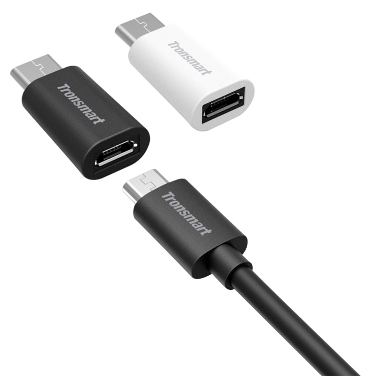 2 PCS Tronsmart USB-C / Type-C Male to Micro-B Female Adapter with OTG Function for Google 6P / 5X & LG G5 / Xiaomi Mi 5 / OnePlus Two and Other Type-C Supported Devices, (Black + White))