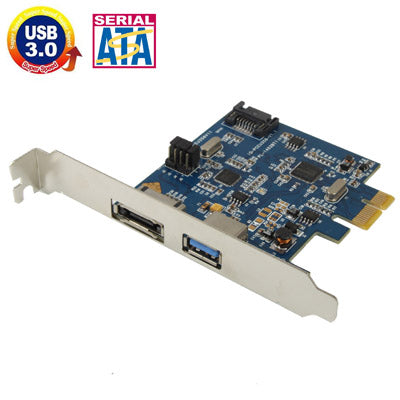 USB 3.0 + SATA 6Gbps PCI-E Card, Data Super Speed 5Gbps