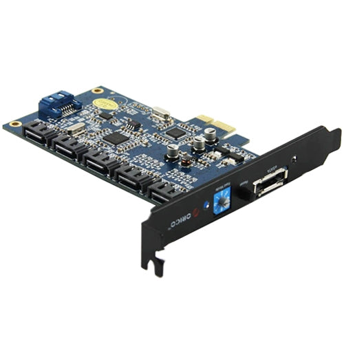 Expand PCI-Express to 5 SATA II Interfaces From Host Controller (CSA3656-ES5R)(Black)