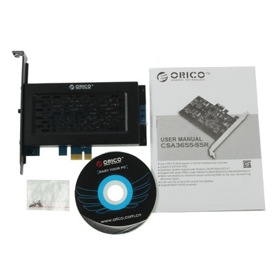 Expand PCI-Express to 5 SATA II Interfaces From Host Controller (CSA3656-ES5R)(Black)