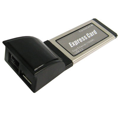 Express Card Giga Ethernet(1000M)+USB 2.0