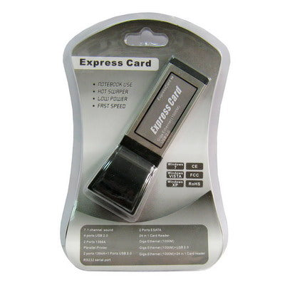 Express Card Giga Ethernet(1000M)+USB 2.0