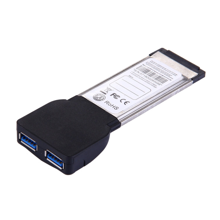 Super Speed 2 Ports USB 3.0 Express PCMCIA Card for Laptop, Built-in DC Jack for Extra Power