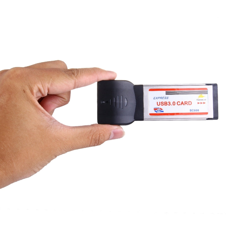 Super Speed 2 Ports USB 3.0 Express PCMCIA Card for Laptop, Built-in DC Jack for Extra Power