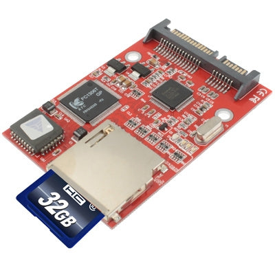 SDHC / SD Card to SATA Adapter(Red)