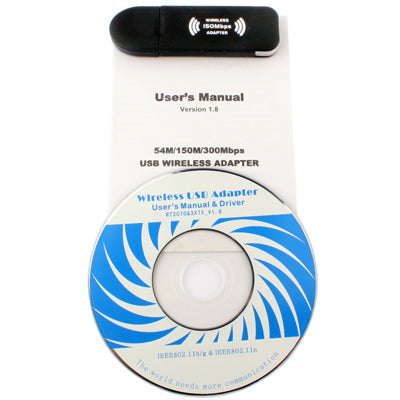 150Mbps 802.11 N Wireless USB Adapter(Black)