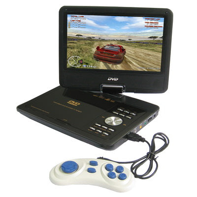 9.5 inch TFT LCD Portable DVD with TV Function & 180 degree rotatable display & game function(Black)