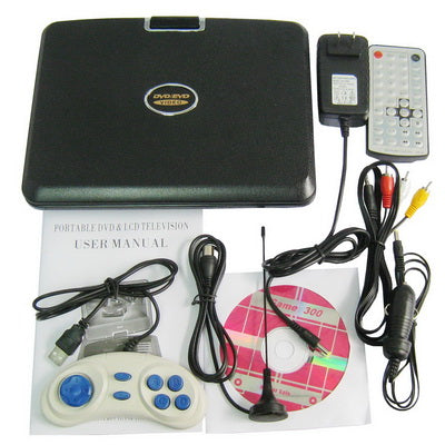 9.5 inch TFT LCD Portable DVD with TV Function & 180 degree rotatable display & game function(Black)