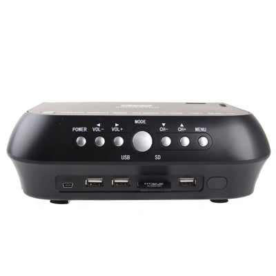 Home Theater Portable DVD high-definition projector with TV Receiver Function (PAL / NTSC / SECAM), AV IN / OUT and Game Function, Support SD / MMC Card / USB Flash Diskï¼ŒWith VGA input(Black)