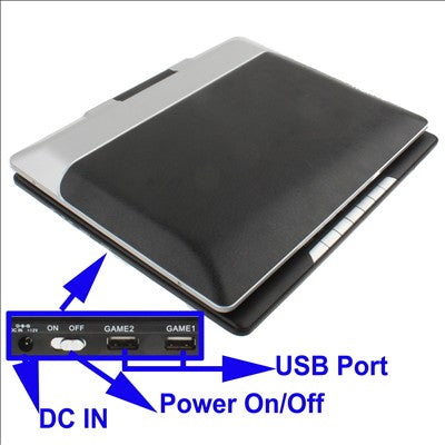 11.1 inch TFT LCD Screen Portable DVD with Card Reader & USB Port, Support Analog TV (PAL/NTSC) & Game & 270 Degree rotating function (968X)(Black)