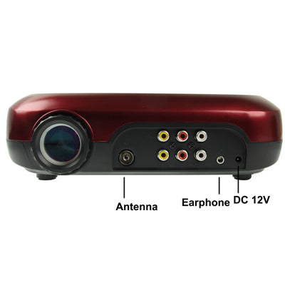 Home Theater Portable DVD Projector with TV Receiver Function (PAL / NTSC / SECAM), AV IN / OUT and Game Function, Support SD / MMC Card / USB Flash Disk, Projection Image Size: 10â€-80â€ EU Plug(Red)