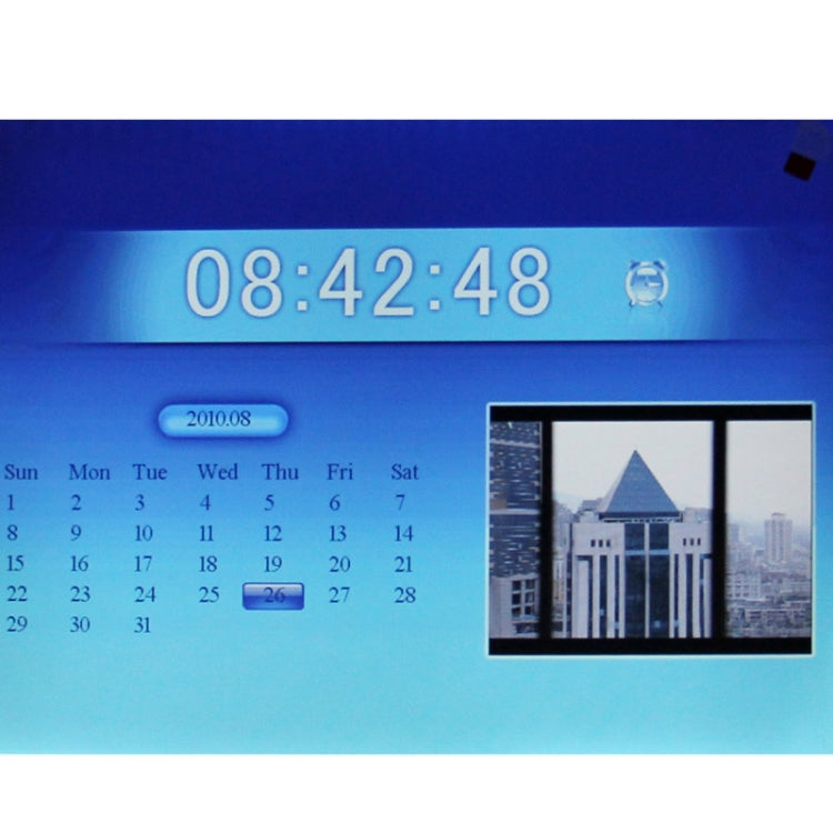 13.3 inch TFT LCD Display Multi-media Acrylic Material Digital Photo Frame with Music & Movie Player / Remote Control Function, Support USB / SD Card Input, Built in Stereo Speaker(White)