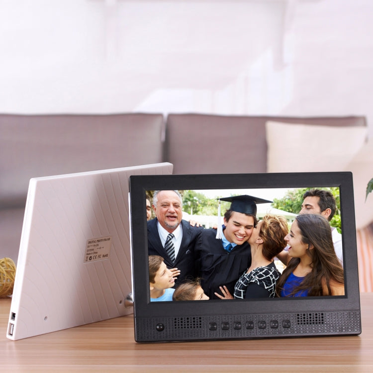 10.1 inch LED Display Multi-media Music & Movie Player Digital Photo Frame with Remote Control, Allwinner E200s Program, Support USB-Disk / SD Card, Body Sensor, Built in Stereo Speaker