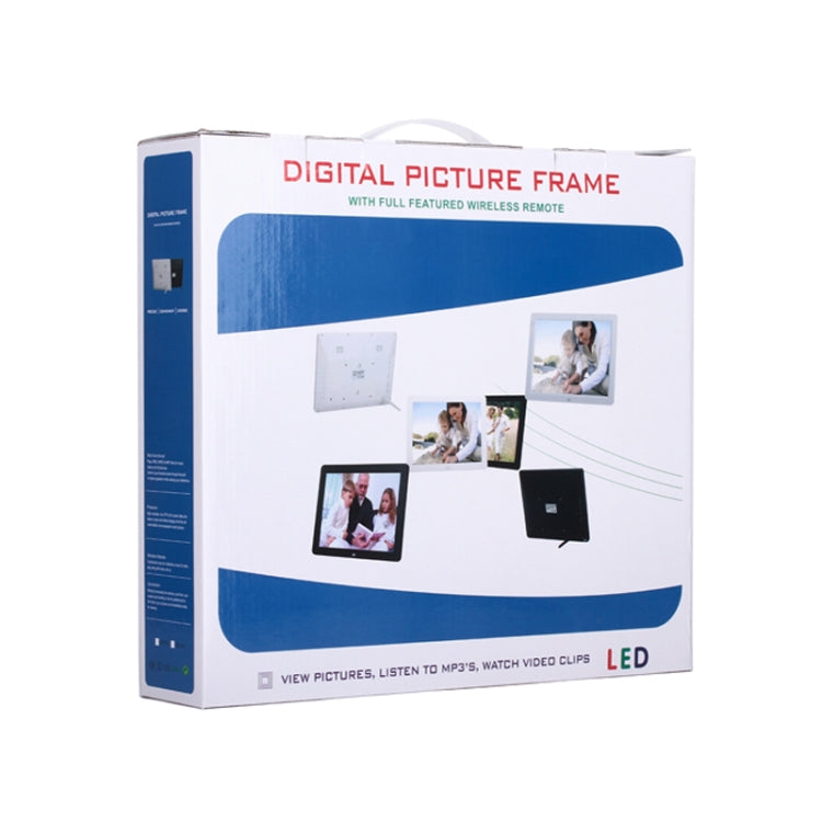 12.0 Inch LED Display Multi-media Digital Photo Frame with Holder / Music & Movie Player / Remote Control Function, Support USB / SD, Built in Stereo Speaker