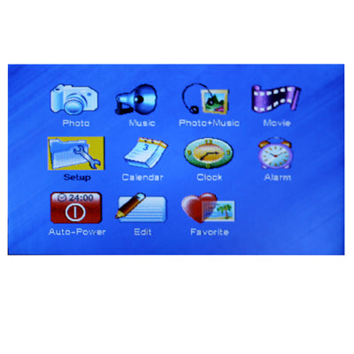 7 inch 4 Blue LED Lights Digital Picture Frame with Remote Control, Image Resolution: 800 * 480 (White)