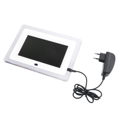 7 inch 4 Blue LED Lights Digital Picture Frame with Remote Control, Image Resolution: 800 * 480 (White)