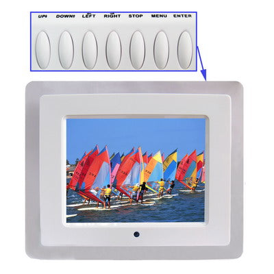 8.0 inch Digital Photo Frame with Remote Control Support SD / MMC / MS Card(White)
