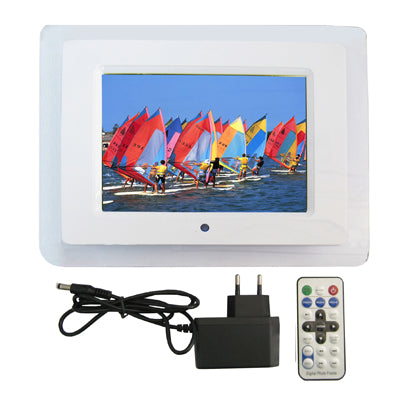 8.0 inch Digital Photo Frame with Remote Control Support SD / MMC / MS Card(White)