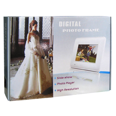 8.0 inch Digital Photo Frame with Remote Control Support SD / MMC / MS Card(White)