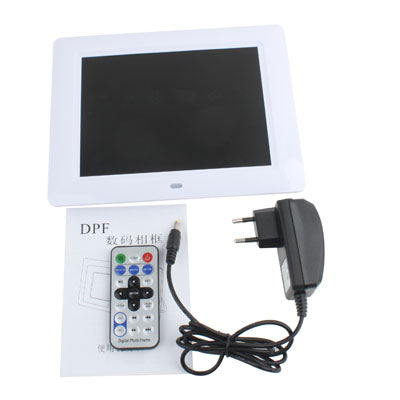 8 inch Digital Picture Frame with Remote Control / Rechargeable Battery (2300mAh)(White)