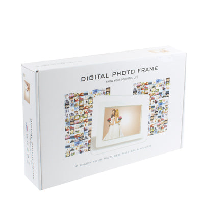 8 inch Digital Picture Frame with Remote Control / Rechargeable Battery (2300mAh)(White)