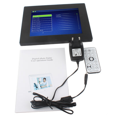 8 inch Digital Picture Frame with Remote Control Support SD / MMC / MS Card and USB (8009B)(Black)