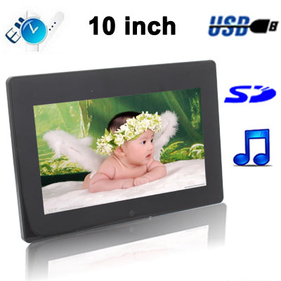 10 inch Digital Picture Frame Support SD / MMC / MS Card and USB(1011B)(Black)