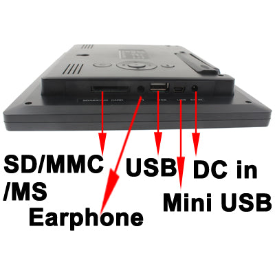 10 inch Digital Picture Frame Support SD / MMC / MS Card and USB(1011B)(Black)