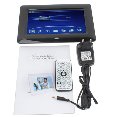 7 inch Digital Picture Frame with Remote Control Support SD / MMC / MS Card and USB (7005B)(Black)