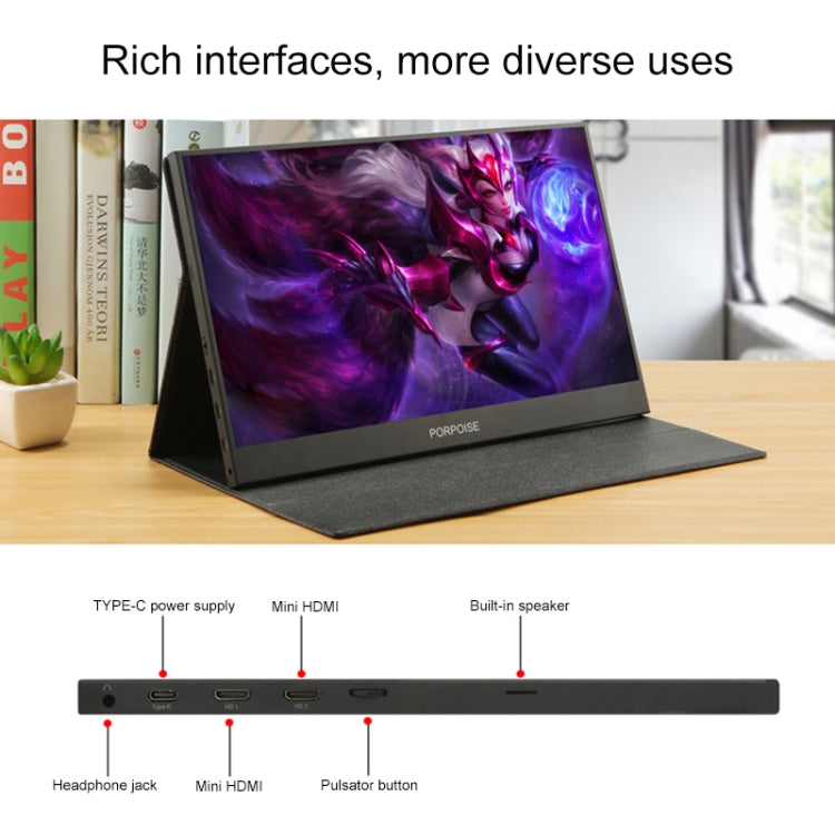 15.6 inch 1080P LED Portable Display Support HDR(Black)