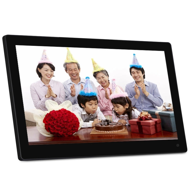 15.6 inch 1920 x 1080 16:9 LED Full HD Widescreen Suspensibility Digital Photo Frame with Holder & Remote Control, Support SD / MicroSD / MMC / MS / USB Flash Disk(Black)