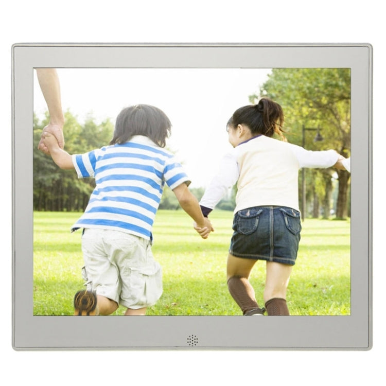 9.7 inch LED Display Multi-media Digital Photo Frame with Holder & Music & Movie Player, Support USB / SD / SDHC / MMC Card Input(Silver)