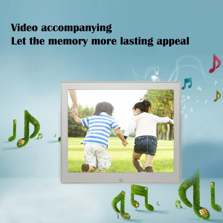 9.7 inch LED Display Multi-media Digital Photo Frame with Holder & Music & Movie Player, Support USB / SD / SDHC / MMC Card Input(Silver)