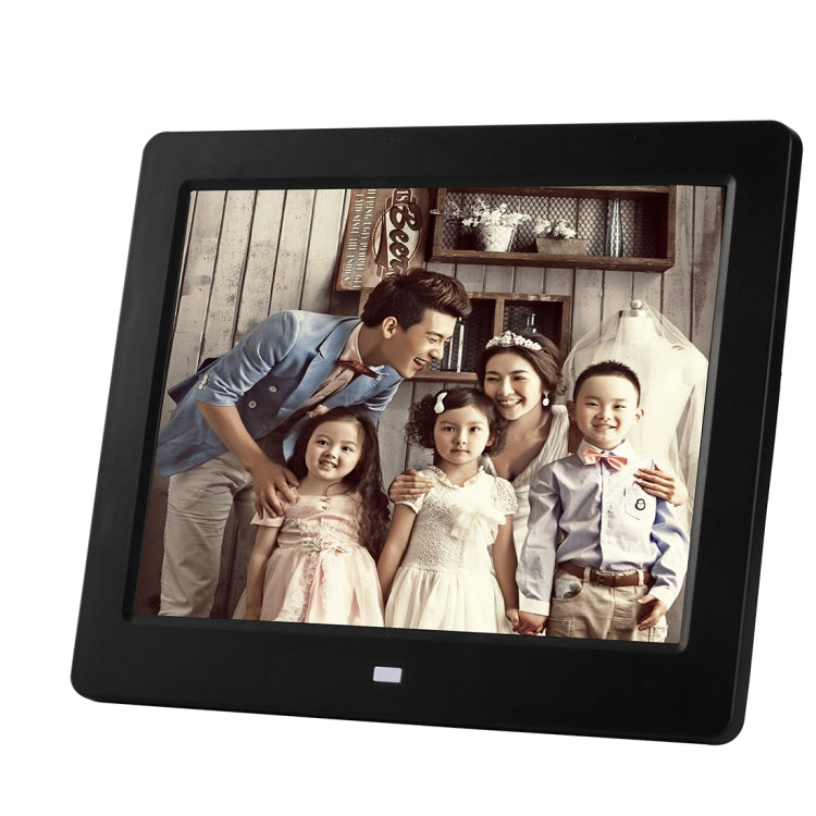 8 inch LED Display Multi-media Digital Photo Frame with Holder & Music & Movie Player, Support USB / SD