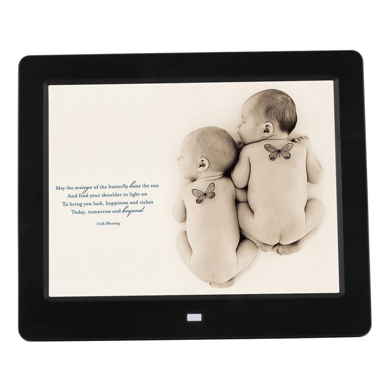 8 inch LED Display Multi-media Digital Photo Frame with Holder & Music & Movie Player, Support USB / SD