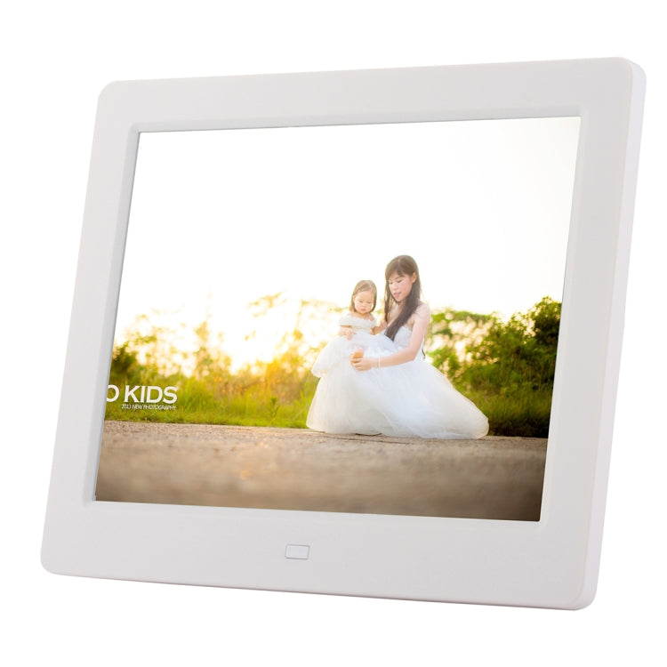 8 inch LED Display Multi-media Digital Photo Frame with Holder & Music & Movie Player, Support USB / SD