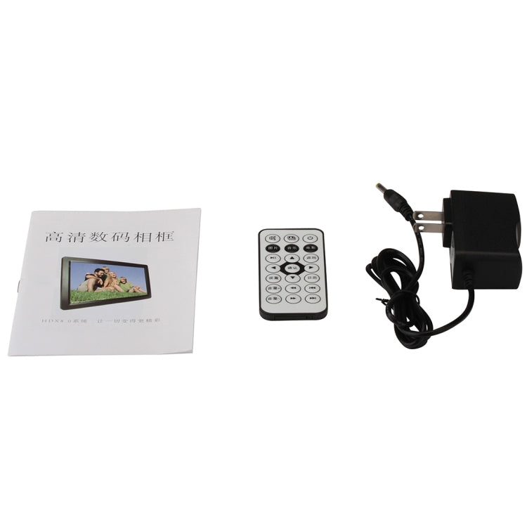 8 inch LED Display Multi-media Digital Photo Frame with Holder & Music & Movie Player, Support USB / SD