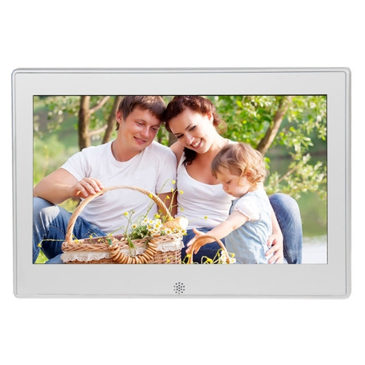 7 inch LED Display Multi-media Digital Photo Frame with Holder & Music & Movie Player, Support USB / SD / SDHC / MMC Card Input(Silver)
